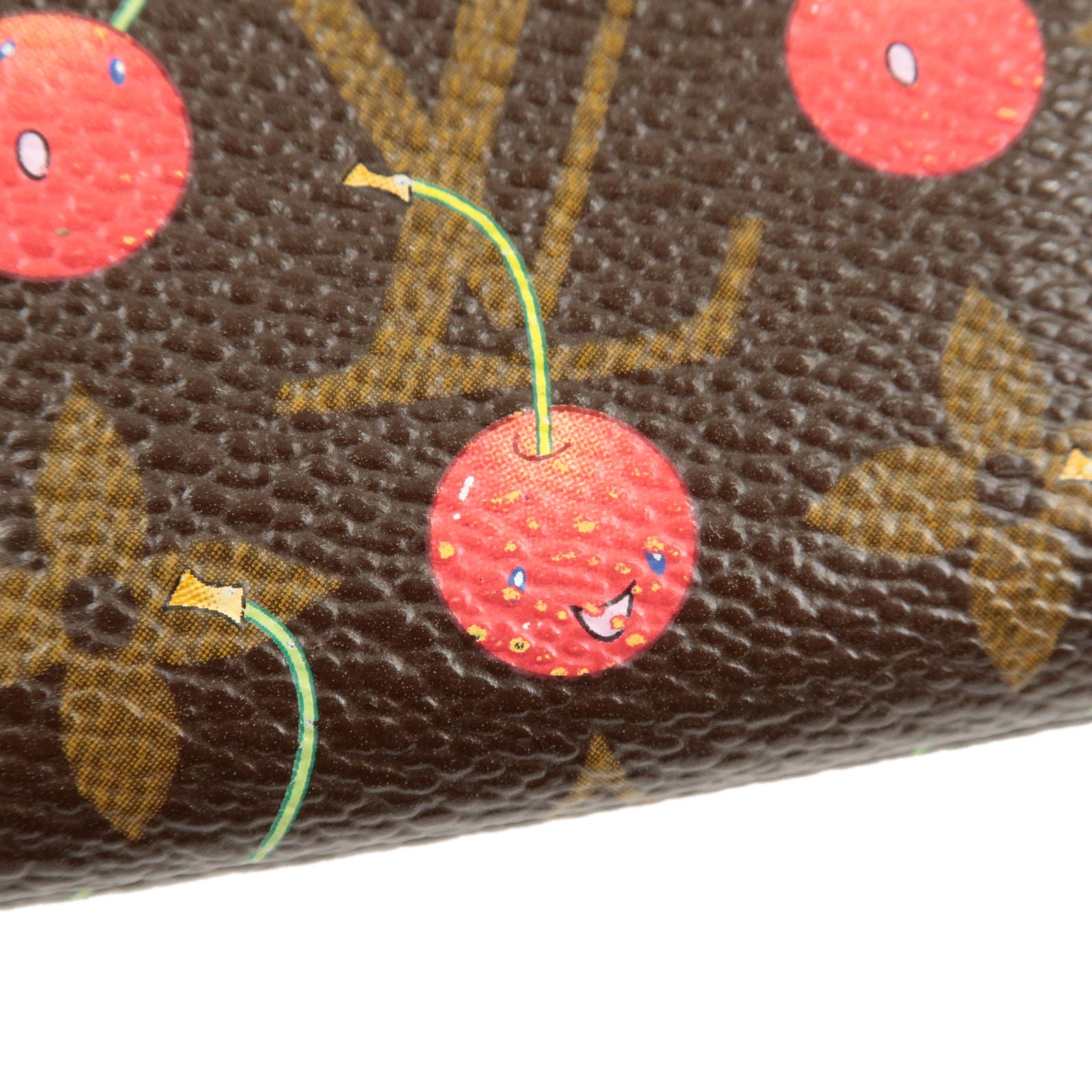 Brown Louis Vuitton Monogram Cherry Pochette Cles Coin Pouch