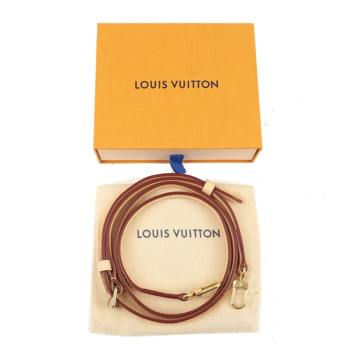 Louis Vuitton Leather Adjustable Shoulder Strap Beige J52314