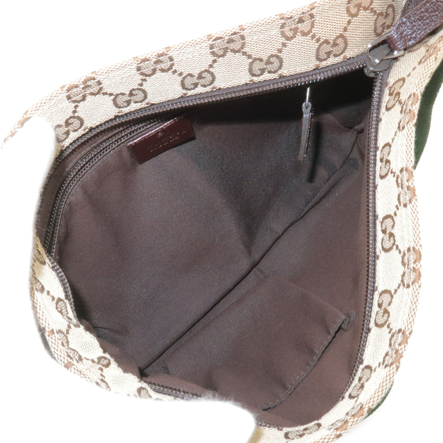 GUCCI Sherry Line GG Canvas Leather Shoulder Bag Beige 189749