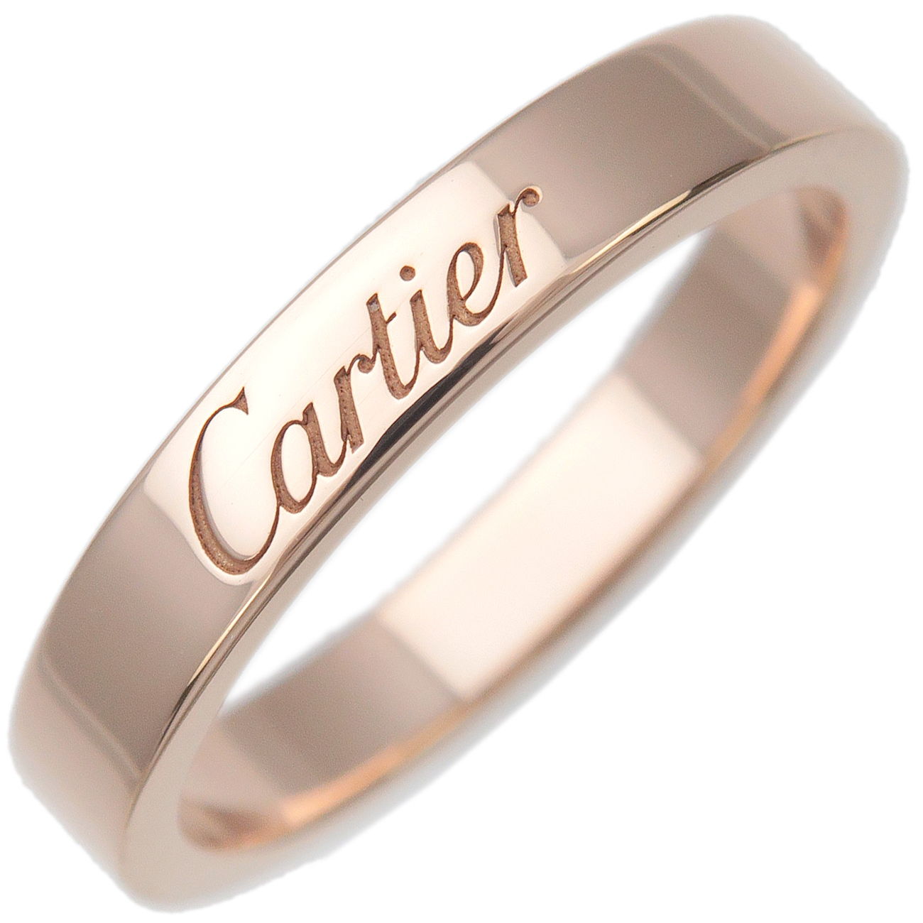 Cartier-Engraved-Ring-K18PG-750PG-Rose-Gold-#49-US5-EU49