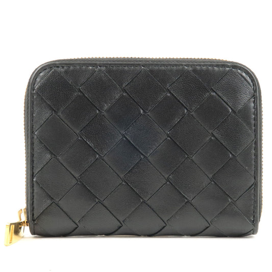 BOTTEGA-VENETA-Intrecciato-Leather-Small-Wallet-Black-600874