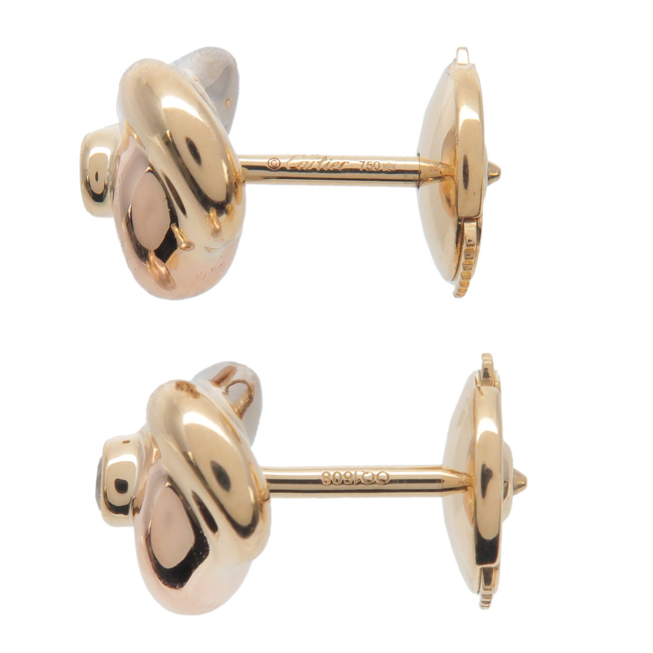 Cartier Baby Trinity 1P Diamond Earrings K18 750YG/WG/PG