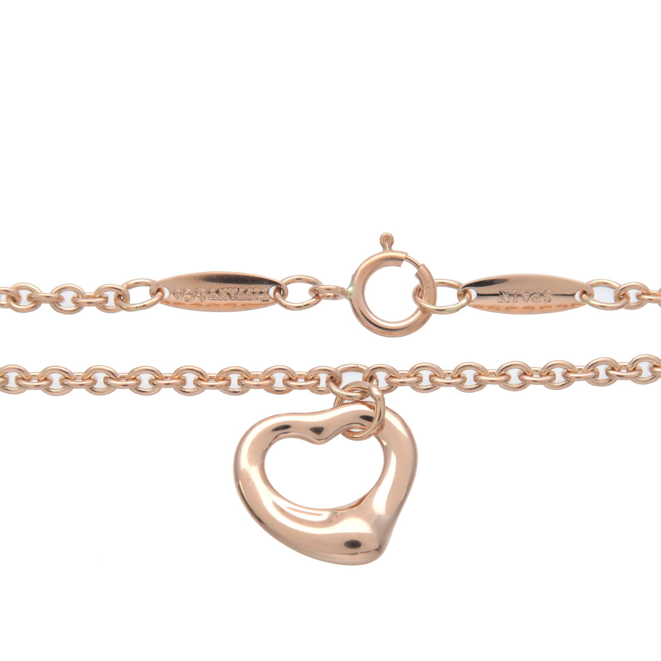 Tiffany&Co. By The Yard Open Heart Bracelet K18 Rose Gold
