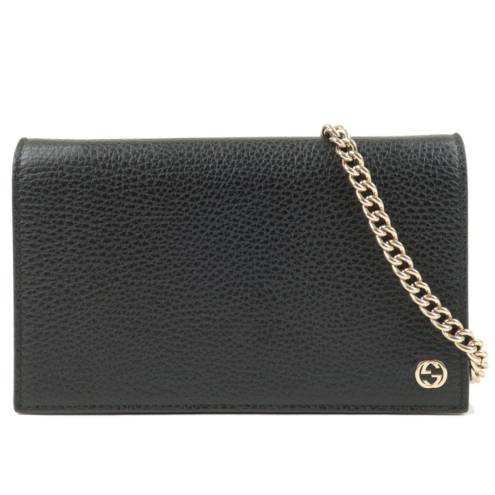 GUCCI-Interlocking-G-Leather-Chain-Wallet-Black-466506