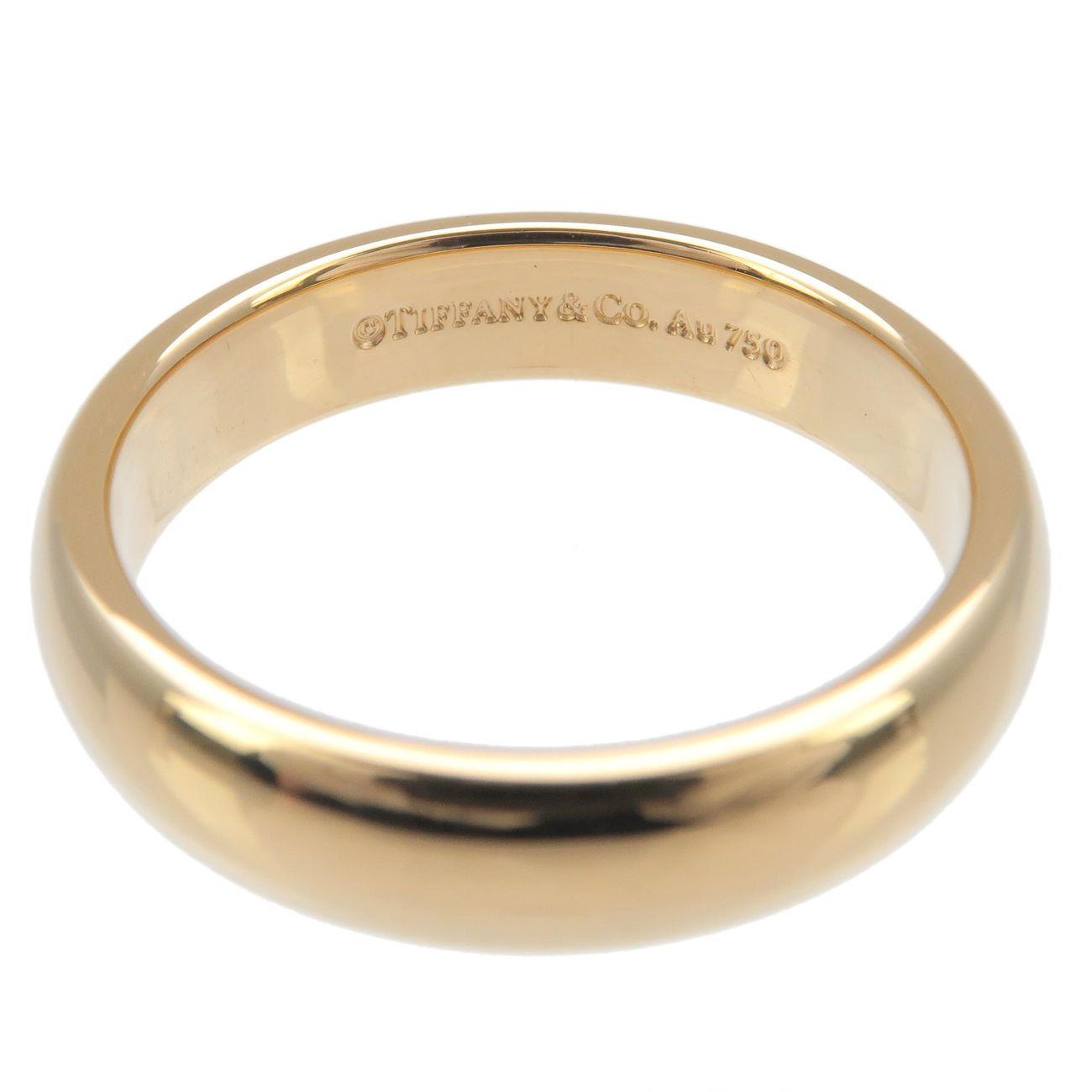 Tiffany&Co. Classic Band Ring 4.5mm K18YG Yellow Gold US7 EU54