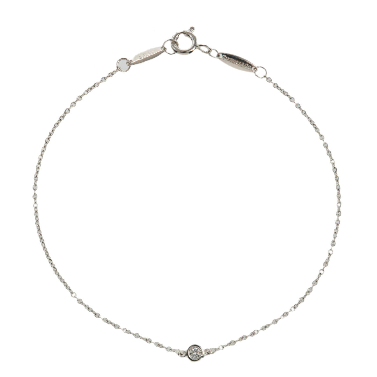 Tiffany&Co. By the Yard 1P Diamond Bracelet 0.03ct 925 Silver