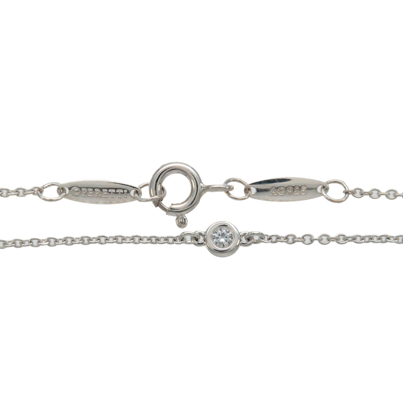 Tiffany&Co. By the Yard 1P Diamond Bracelet 0.03ct 925 Silver