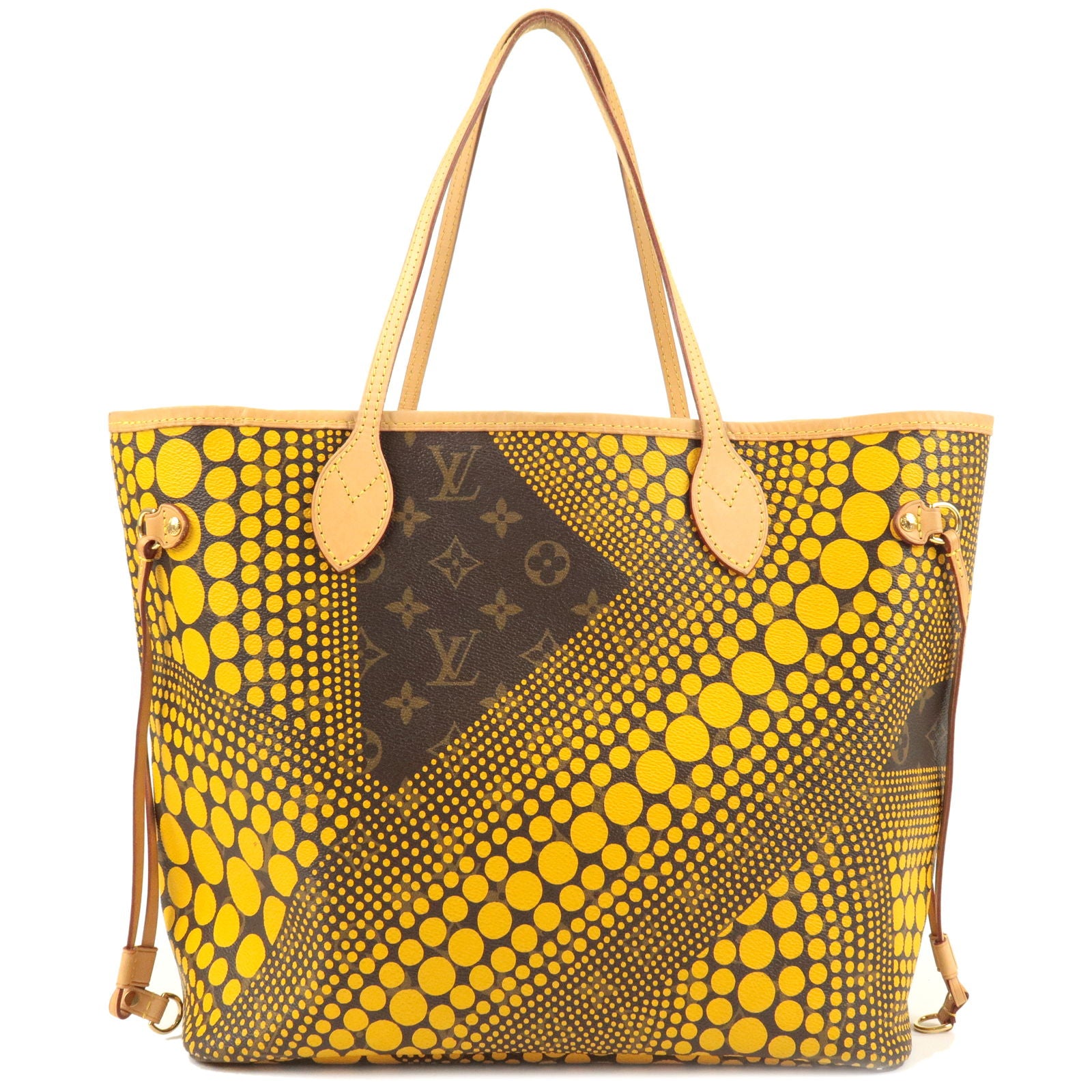 Louis Vuitton Yayoi Kusama Neverfull limited edition yellow tote bag handbag