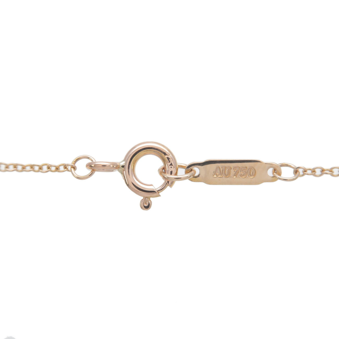Tiffany&Co.  Pierced Atlas 4P Diamond Necklace K18 750PG Rose Gold