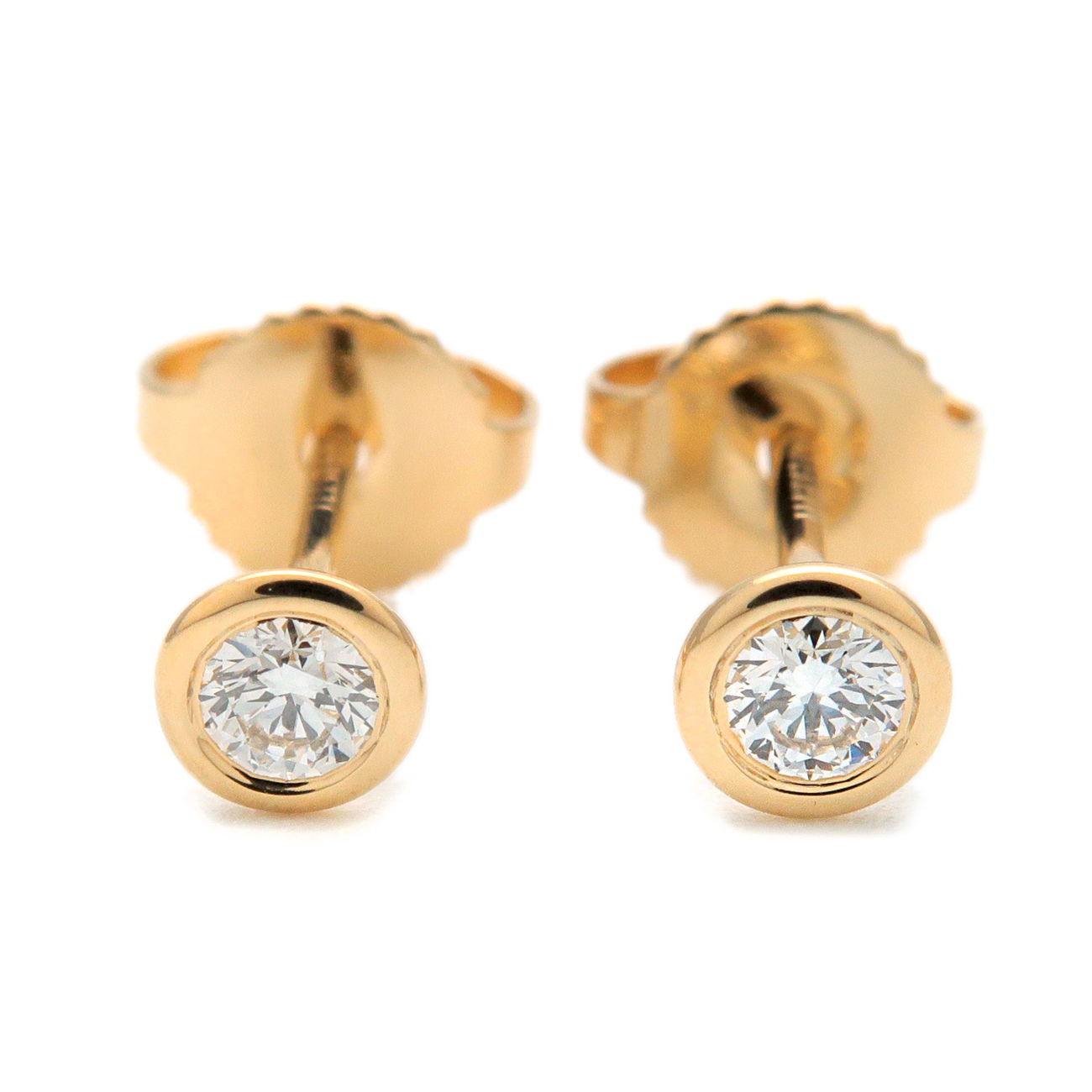 Tiffany&Co.-By-the-Yard-1P-Diamond-Earrings-0.12ct-K18-Yellow-Gold