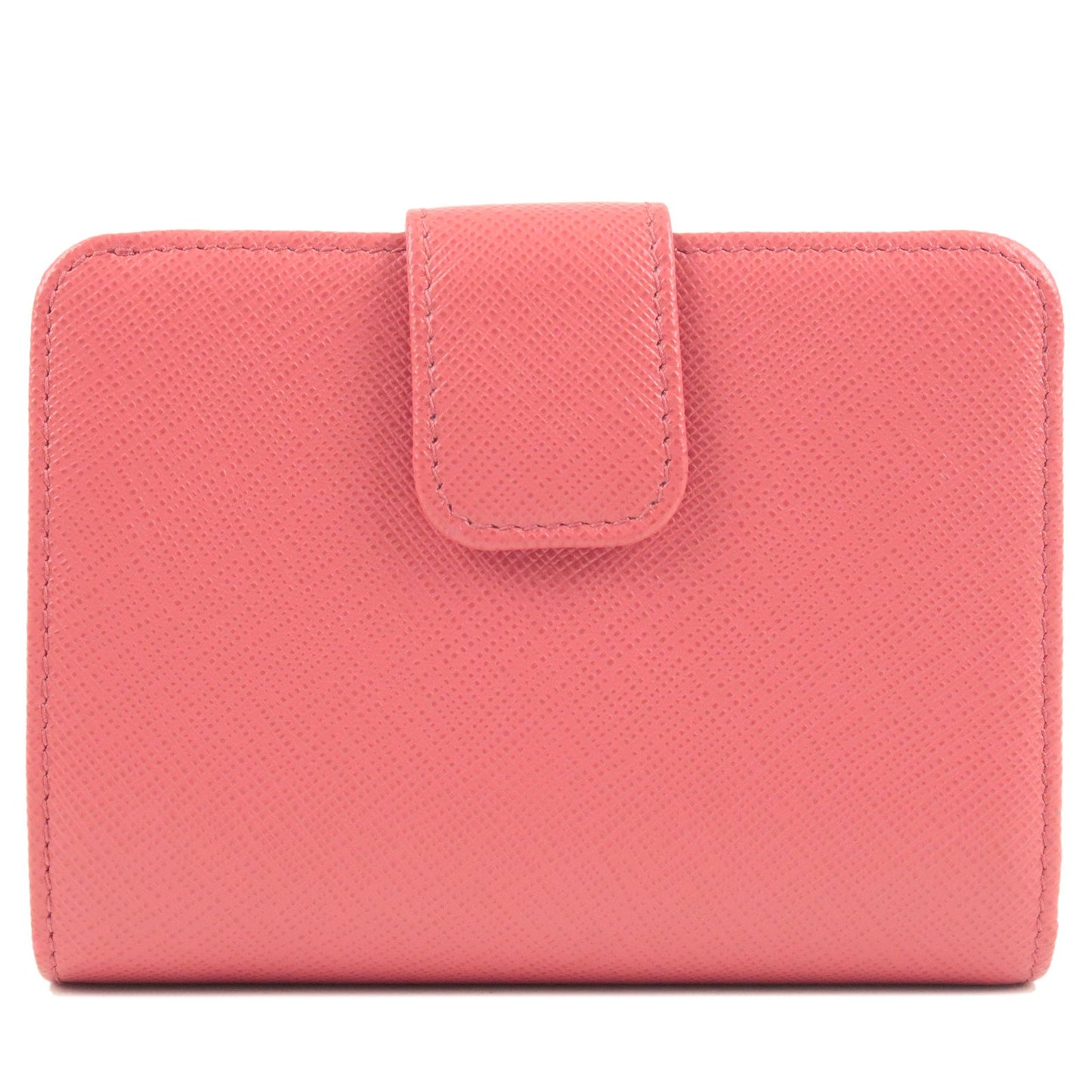 PRADA Leather Bi Fold Small Wallet Pink 1ML018