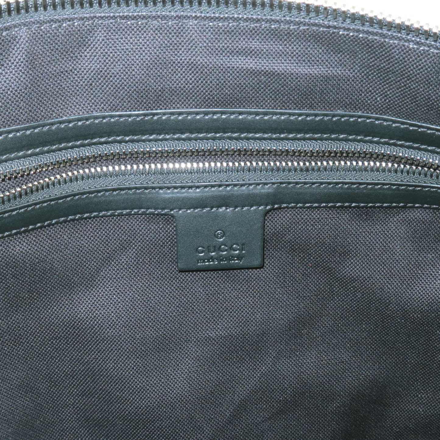 GUCCI GG Supreme Leather Shoulder Bag Gray Black 474139