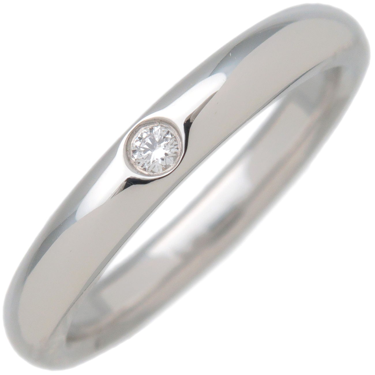 Tiffany&Co.-Stacking-Band-Ring-1P-Diamond-950-Platinum-US5-EU49