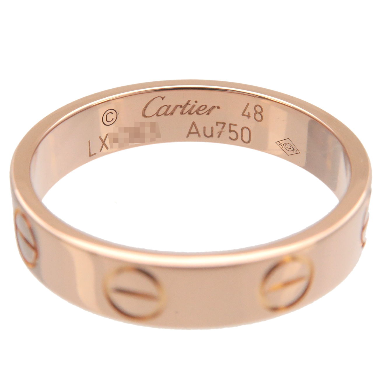 Cartier Mini Love Ring K18PG 750PG Rose Gold #48 US4.5 EU48