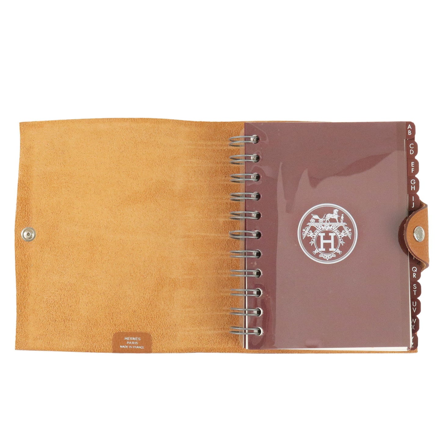 HERMES Taurillon Clemence Ulysse PM Planner Cover Brown J Stamp