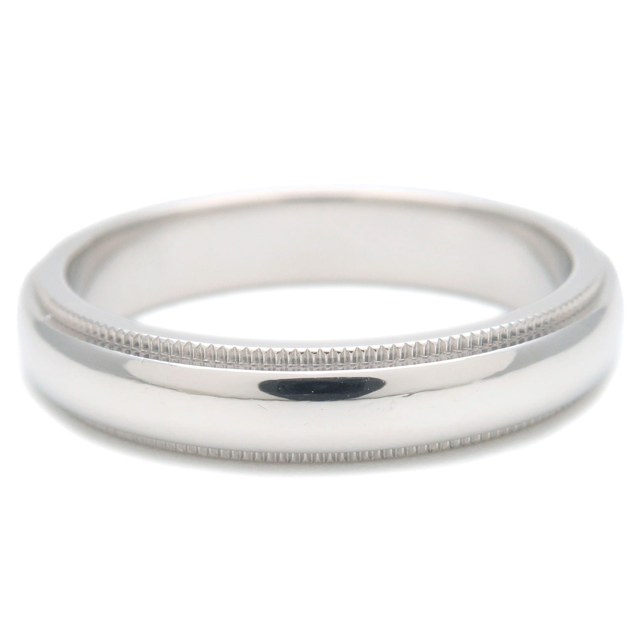 Tiffany&Co. Milgrain Band Ring 4.0mm PT950 Platinum US8-8.5 EU58
