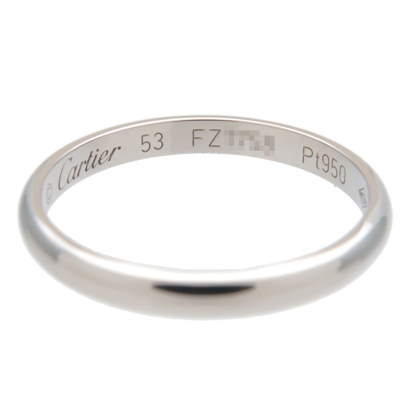 Cartier Wedding Ring PT950 Platinum #53 US6.5 EU53