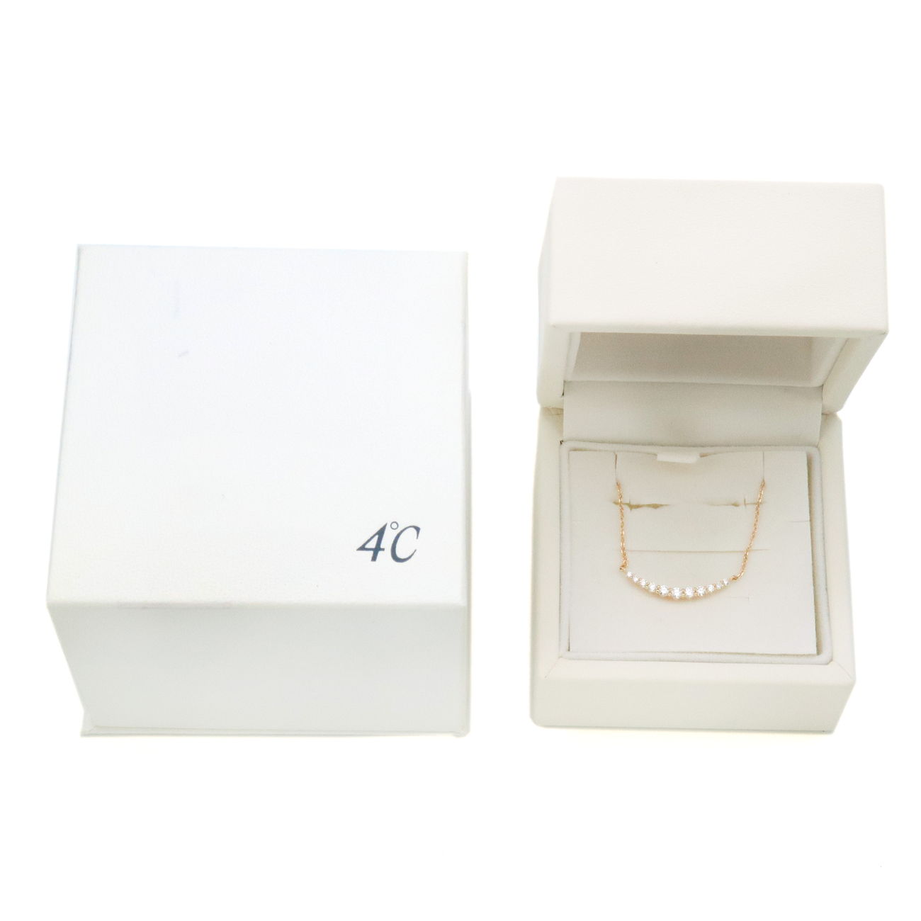 4C Diamond Necklace K18PG 750PG Rose Gold