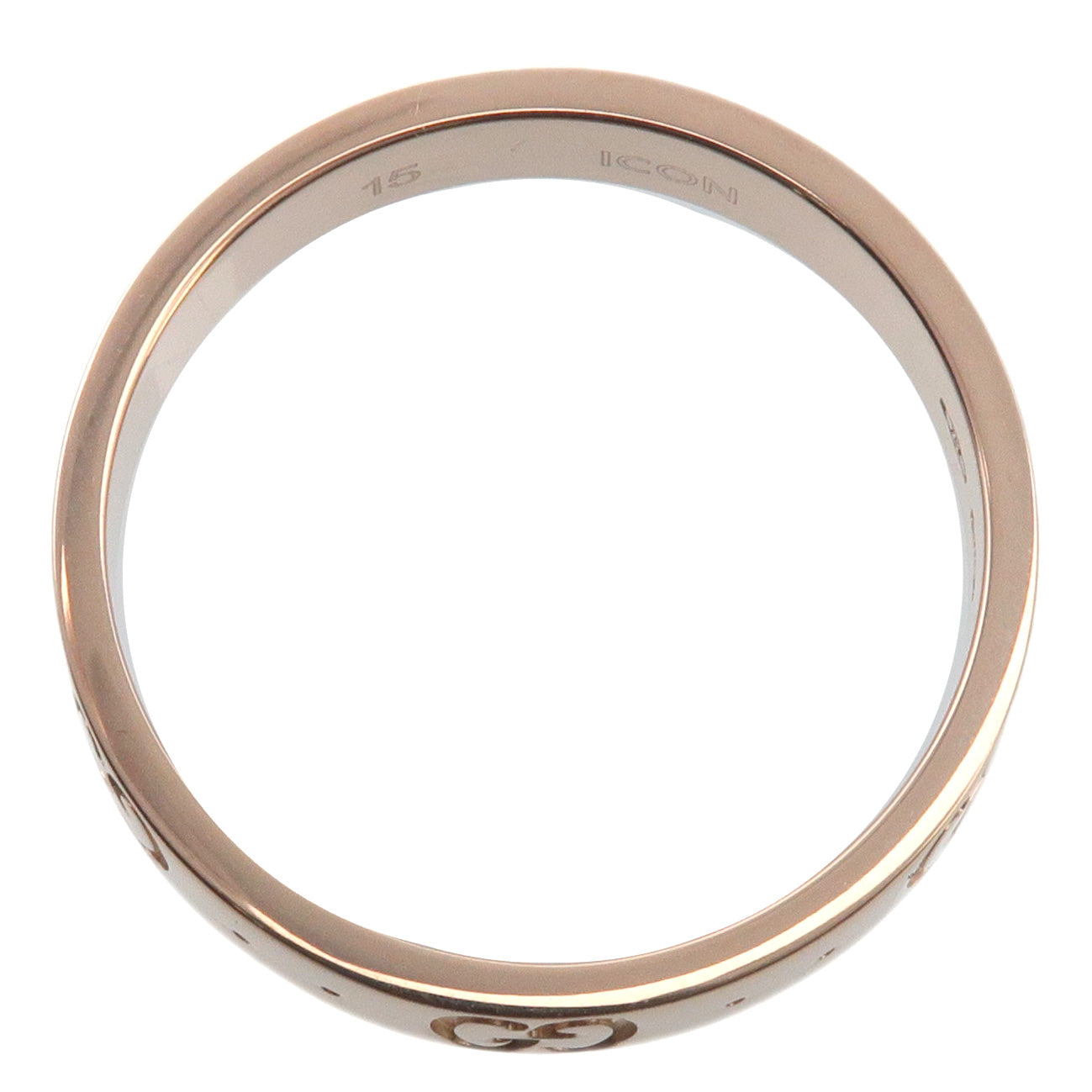 GUCCI ICON Ring K18 PG 750 Rose Gold US7.0-7.5 EU55 HK16