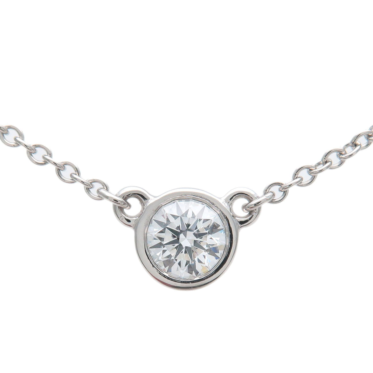 Tiffany&Co.-By-The-Yard-1P-Diamond-Necklace-0.17ct-PT950-Platinum