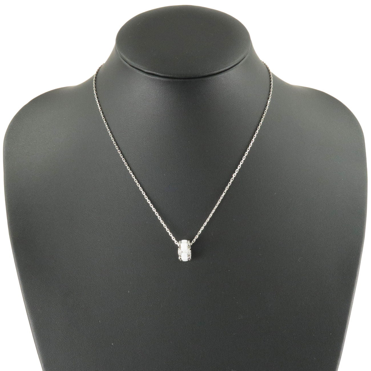CHANEL Ultra Collection Diamond Necklace K18WG White Ceramic