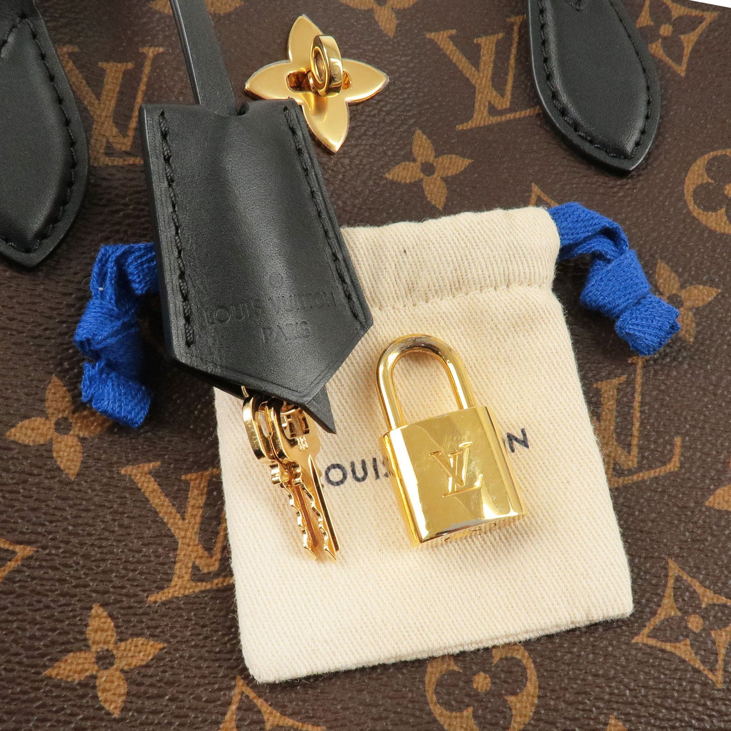 Louis Vuitton Monogram Flower Tote 2Way Hand Bag Noir M43550