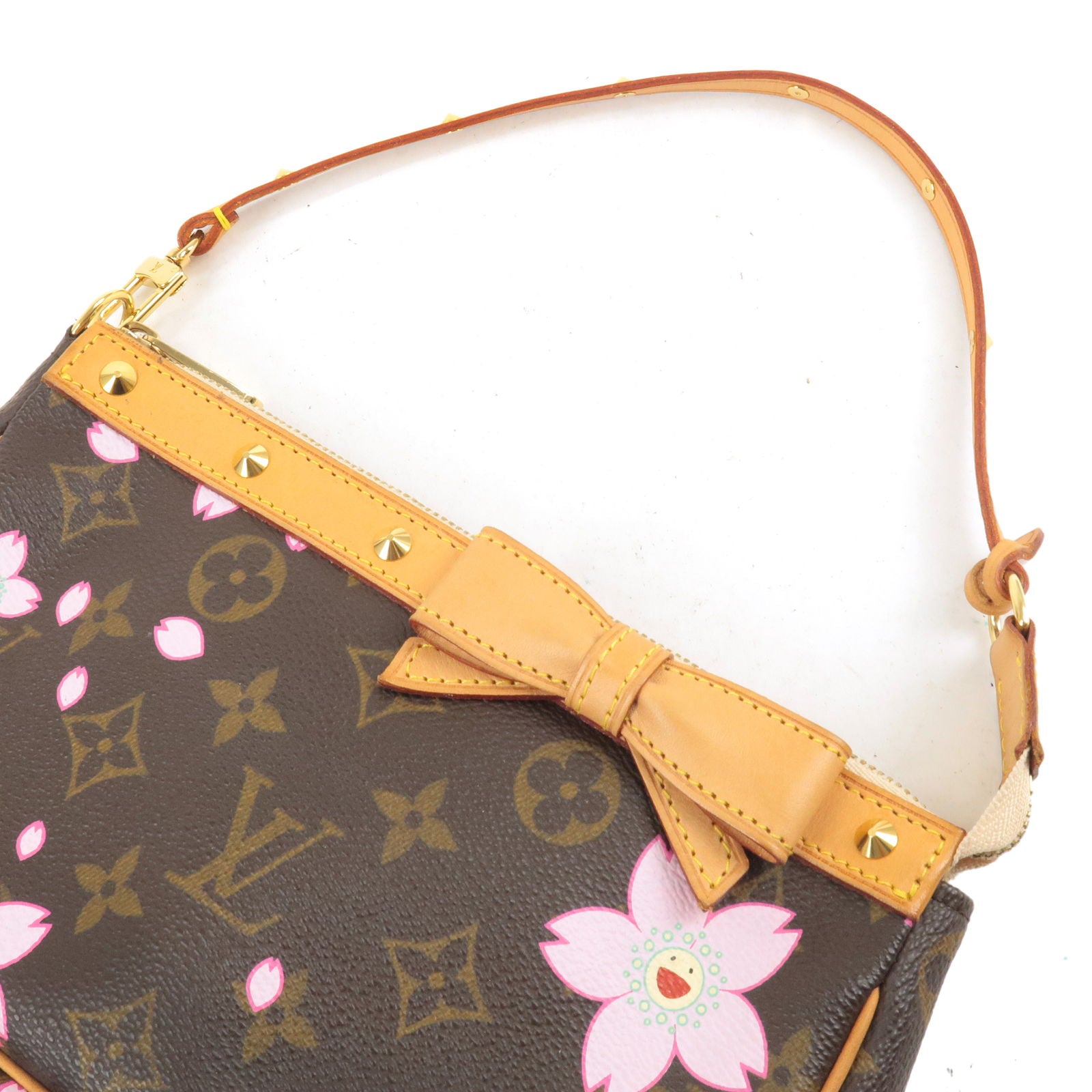 LOUIS VUITTON Pochette Accessoir Cherry Murakami Blossom Monogram Bag  M92006 LV