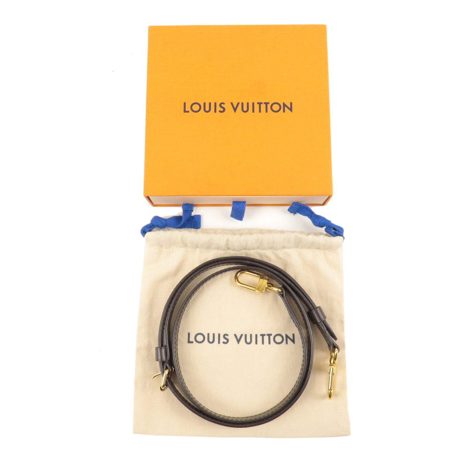 Louis Vuitton Strap Damier Ebene Leather Poignet Goldtone UEC - 1 pc