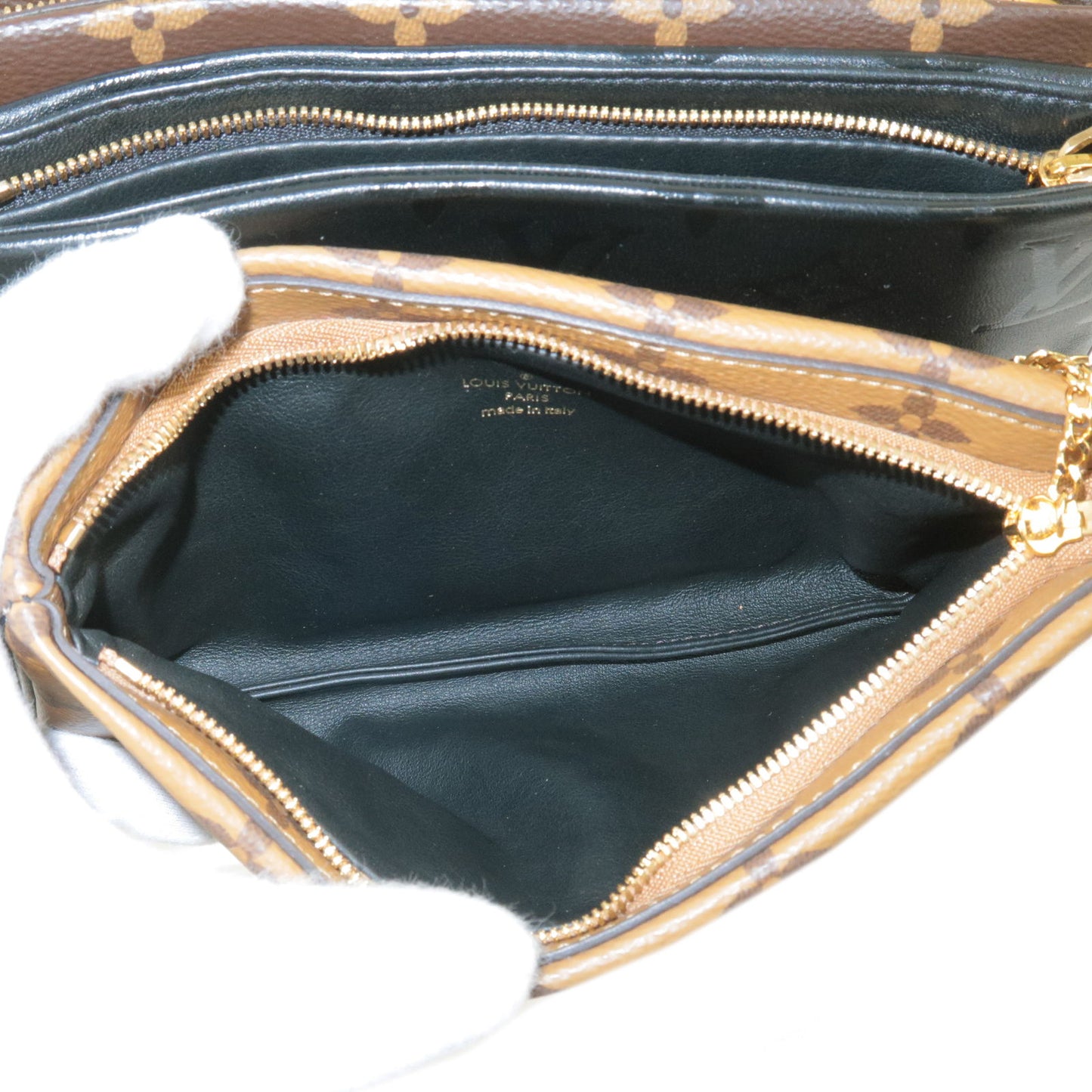 Louis Vuitton Monogram Reverse Pochette LV3 Shoulder Bag M45412