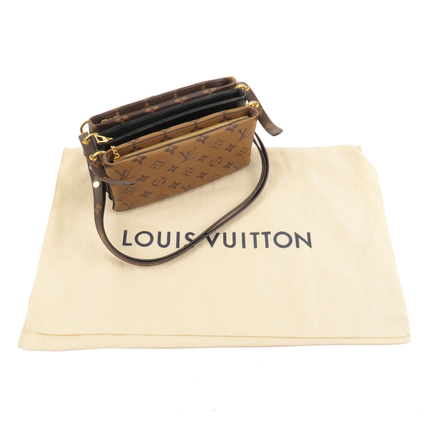 Louis Vuitton LV3 Pouch Bag Monogram Canvas, Reverse Monogram Canvas and  Monogram Ink Embossed Lambskin