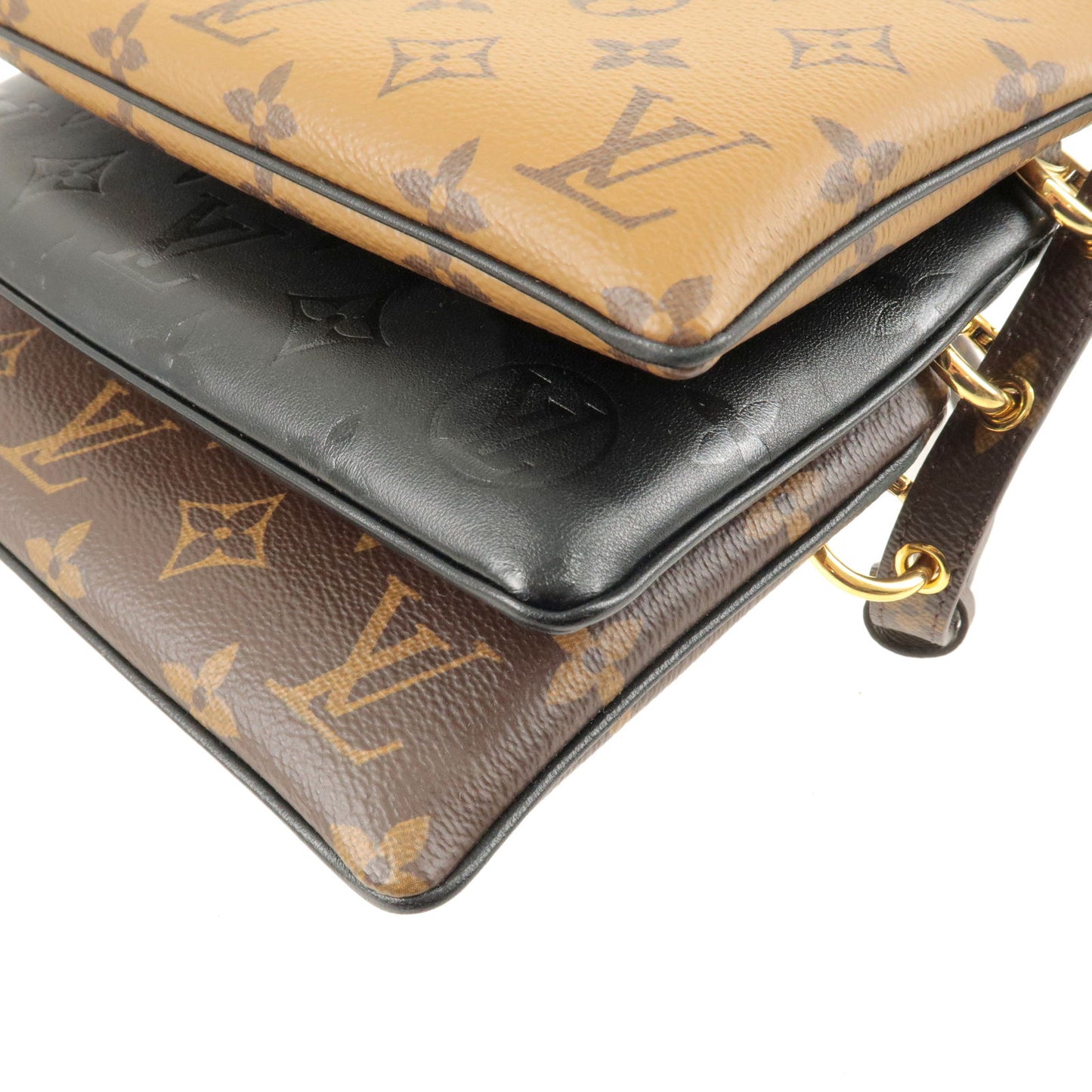 Louis Vuitton Monogram Reverse Pochette LV3 Shoulder Bag M45412