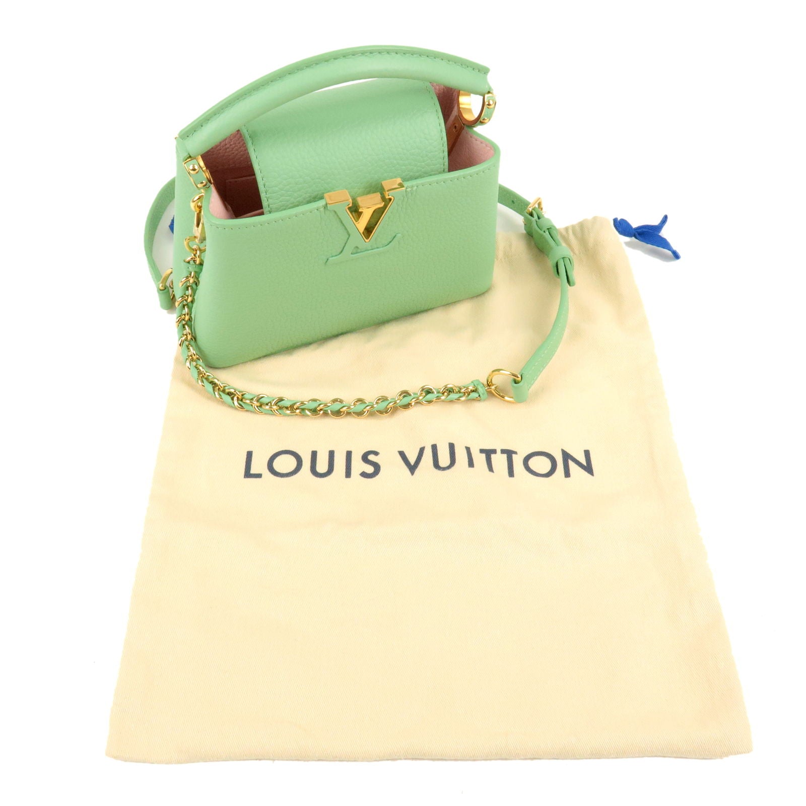 Louis Vuitton Capucines Mini 2Way Hand Bag Green M59928