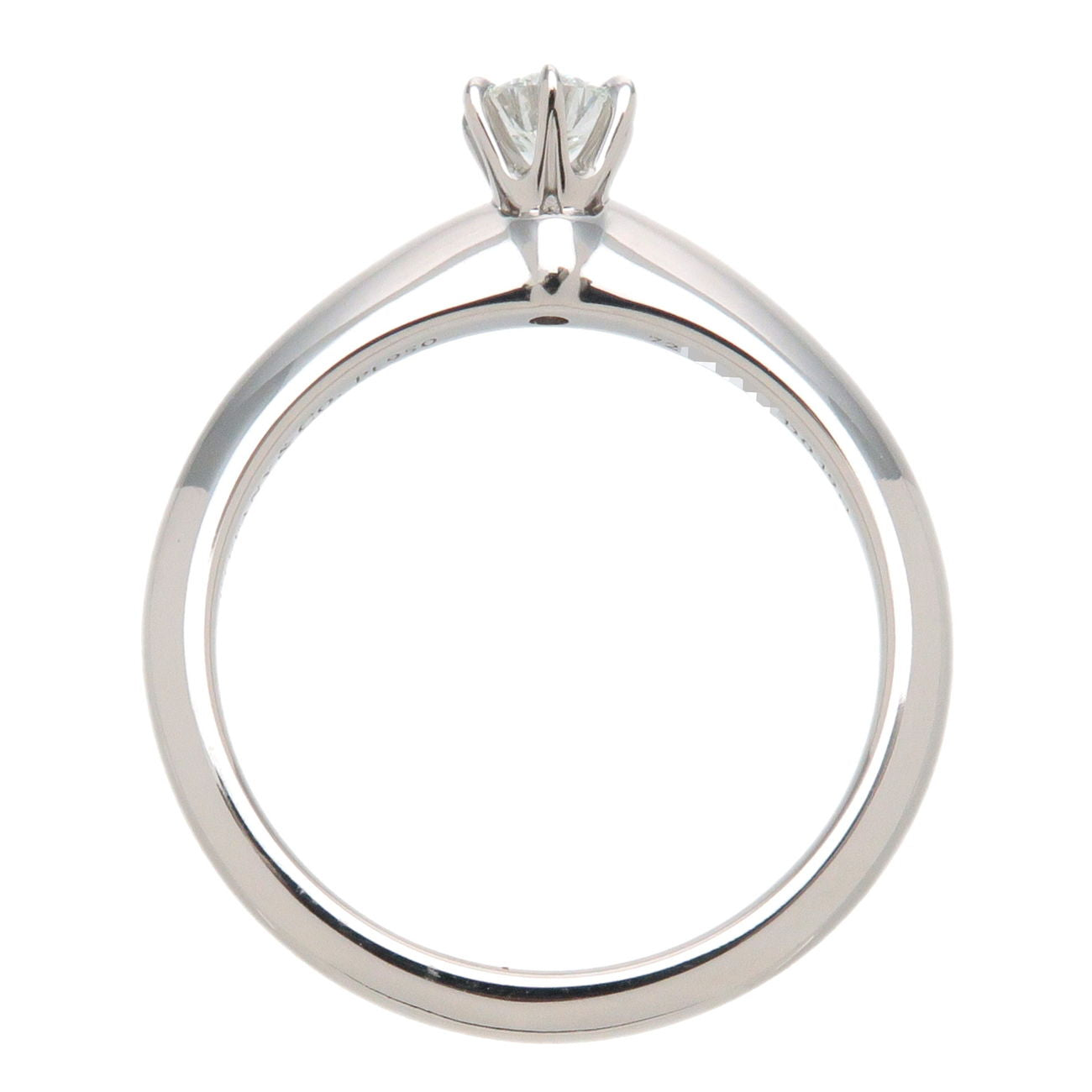 Tiffany&Co. Solitaire Diamond Ring 0.19ct Platinum US5 EU49