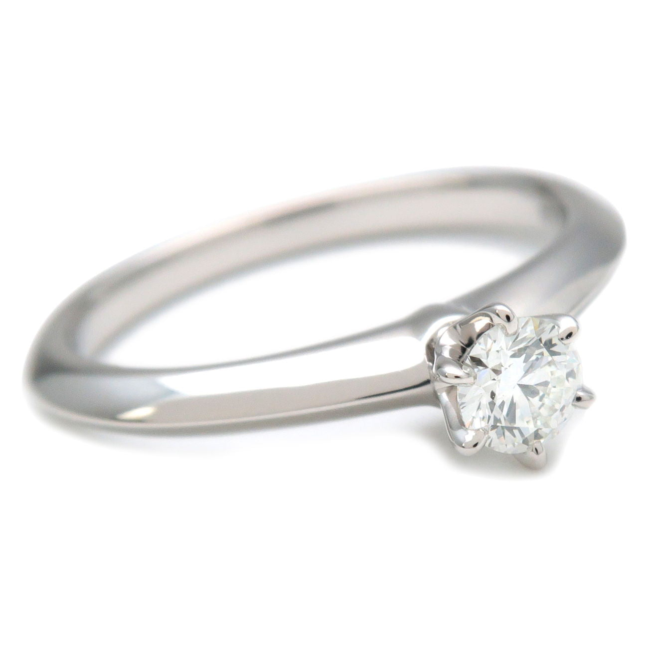 Tiffany&Co. Solitaire Diamond Ring 0.19ct Platinum US5 EU49