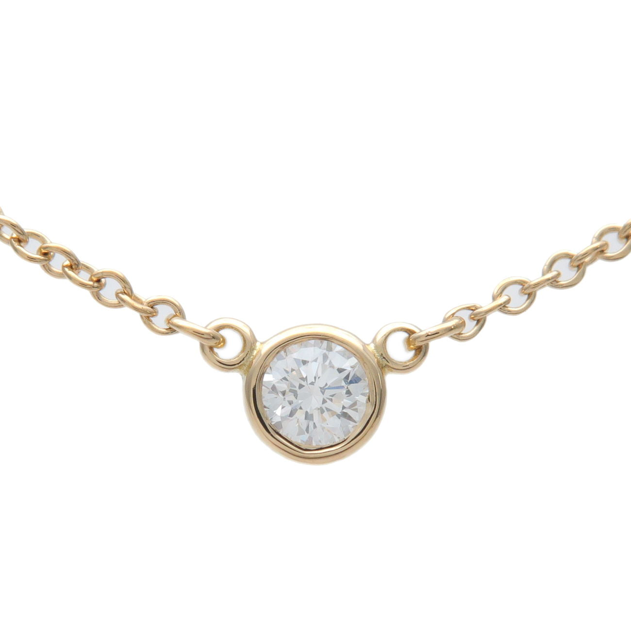 Tiffany&Co.-By-the-Yard-1P-Diamond-Necklace-0.08ct-K18YG