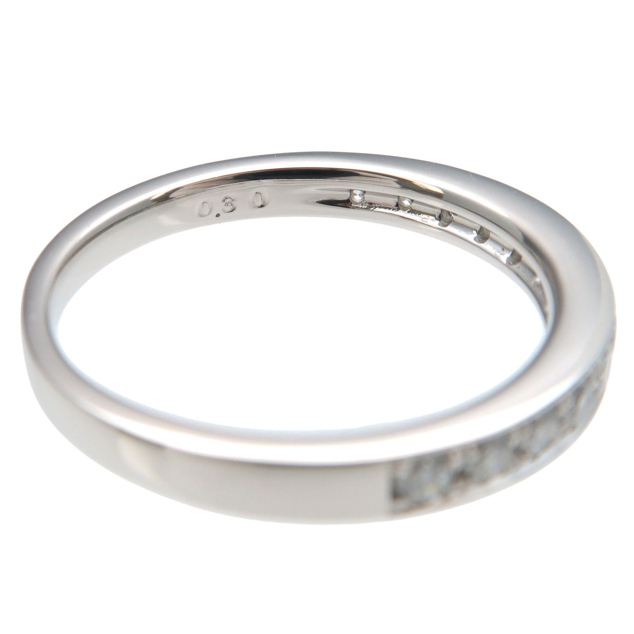 VENDOME AOYAMA Half Eternity Diamond Ring 0.3ct PT950 Platinum US5