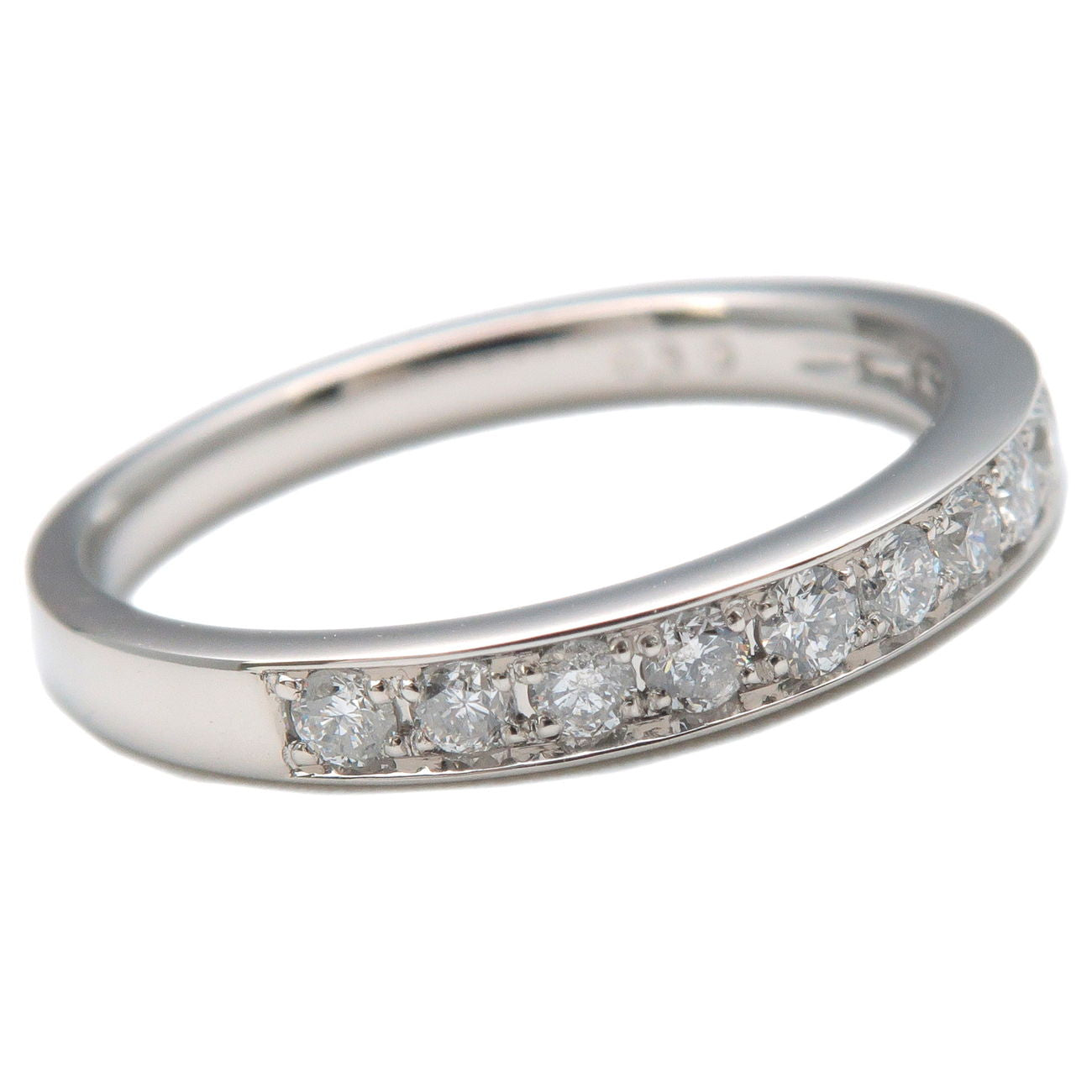 VENDOME AOYAMA Half Eternity Diamond Ring 0.3ct PT950 Platinum US5