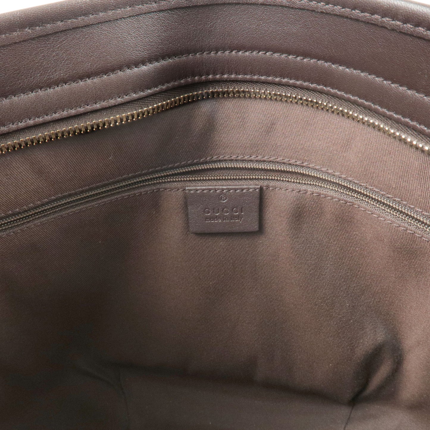 GUCCI GG Canvas Leather Shoulder Bag Beige Brown 388930