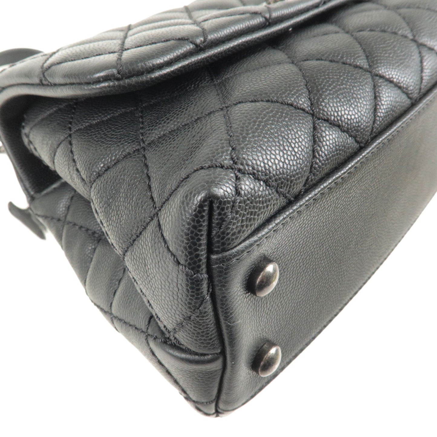 CHANEL Coco Handle 2WayHandbag Size XS Caviar Leather White A92990