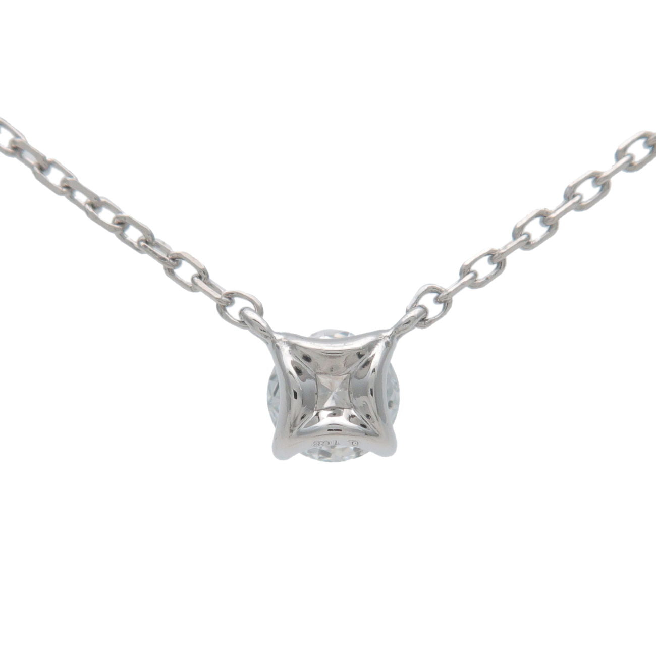 4℃・1P Diamond Necklace 0.168ct PT850 Platinum