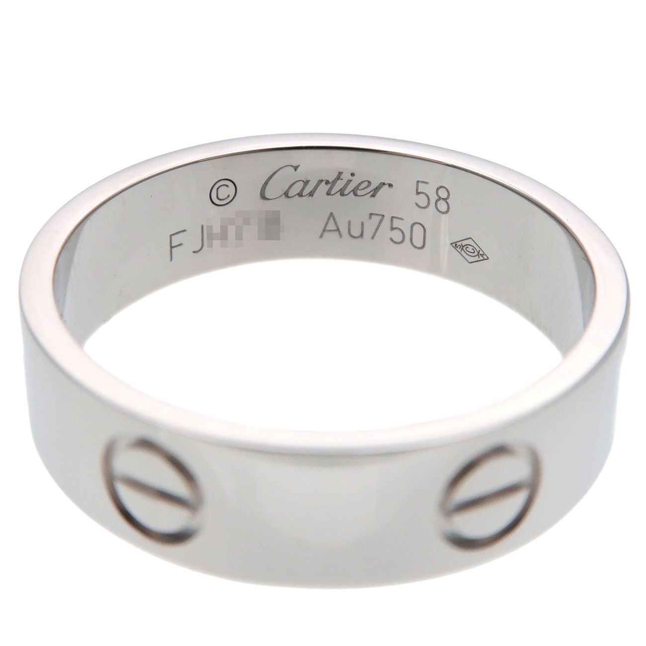 Cartier Love Ring K18WG 750WG White Gold #58 US8.5 EU17.5