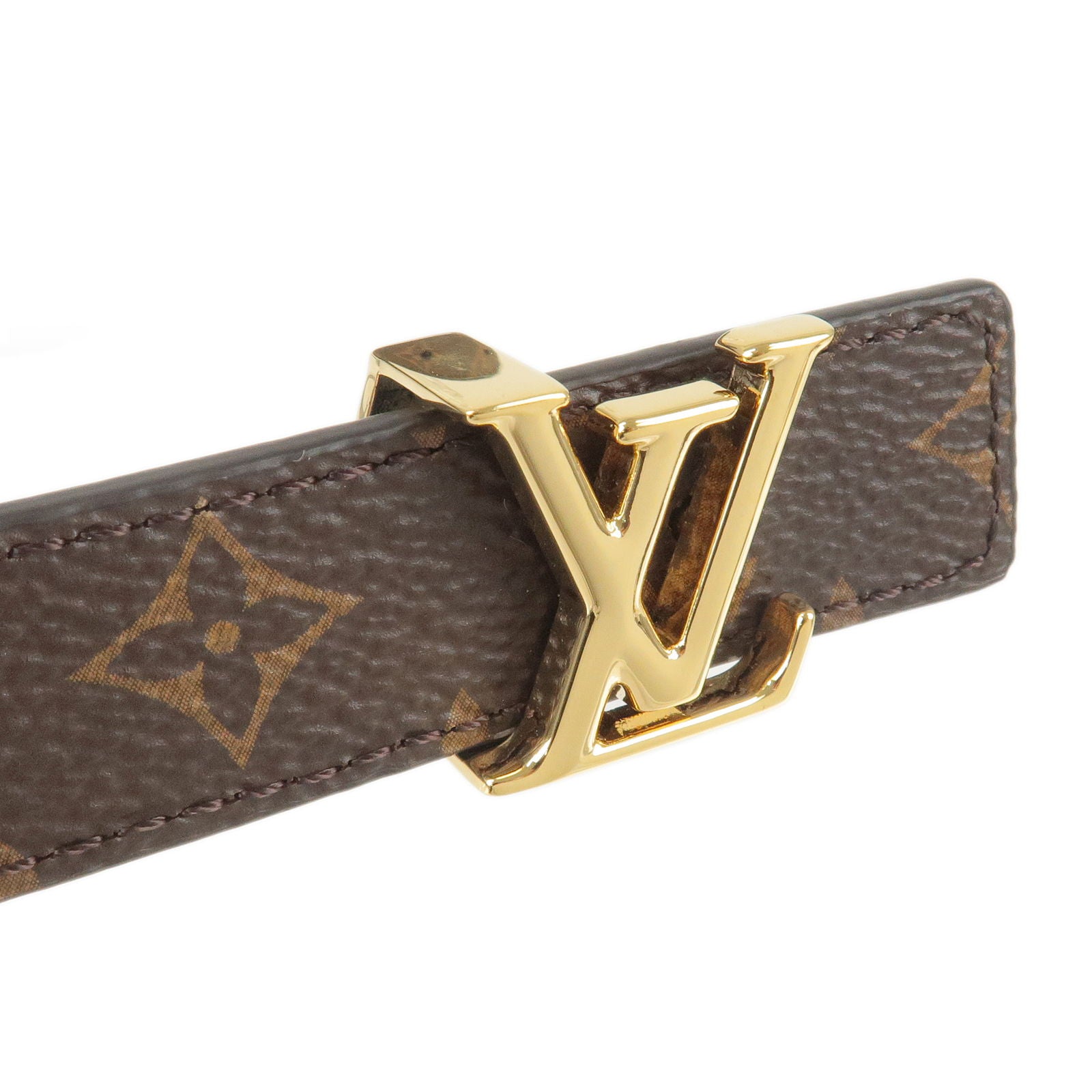 Lv circle leather belt Louis Vuitton Red size 75 cm in Leather