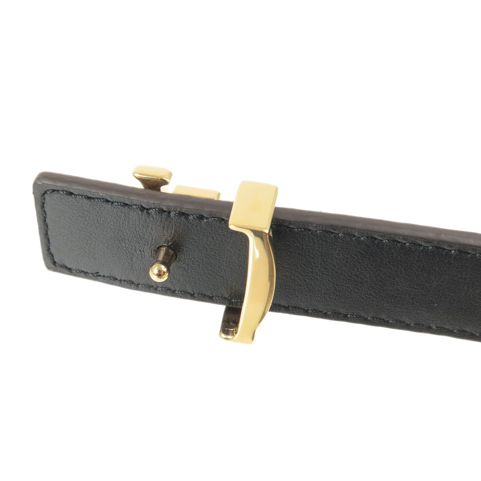 Lv circle leather belt Louis Vuitton Brown size 75 cm in Leather