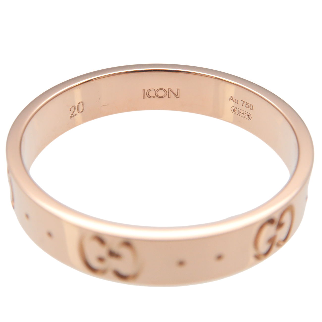 GUCCI Icon Ring K18PG 750PG Rose Gold #20 US9-9.5 EU60