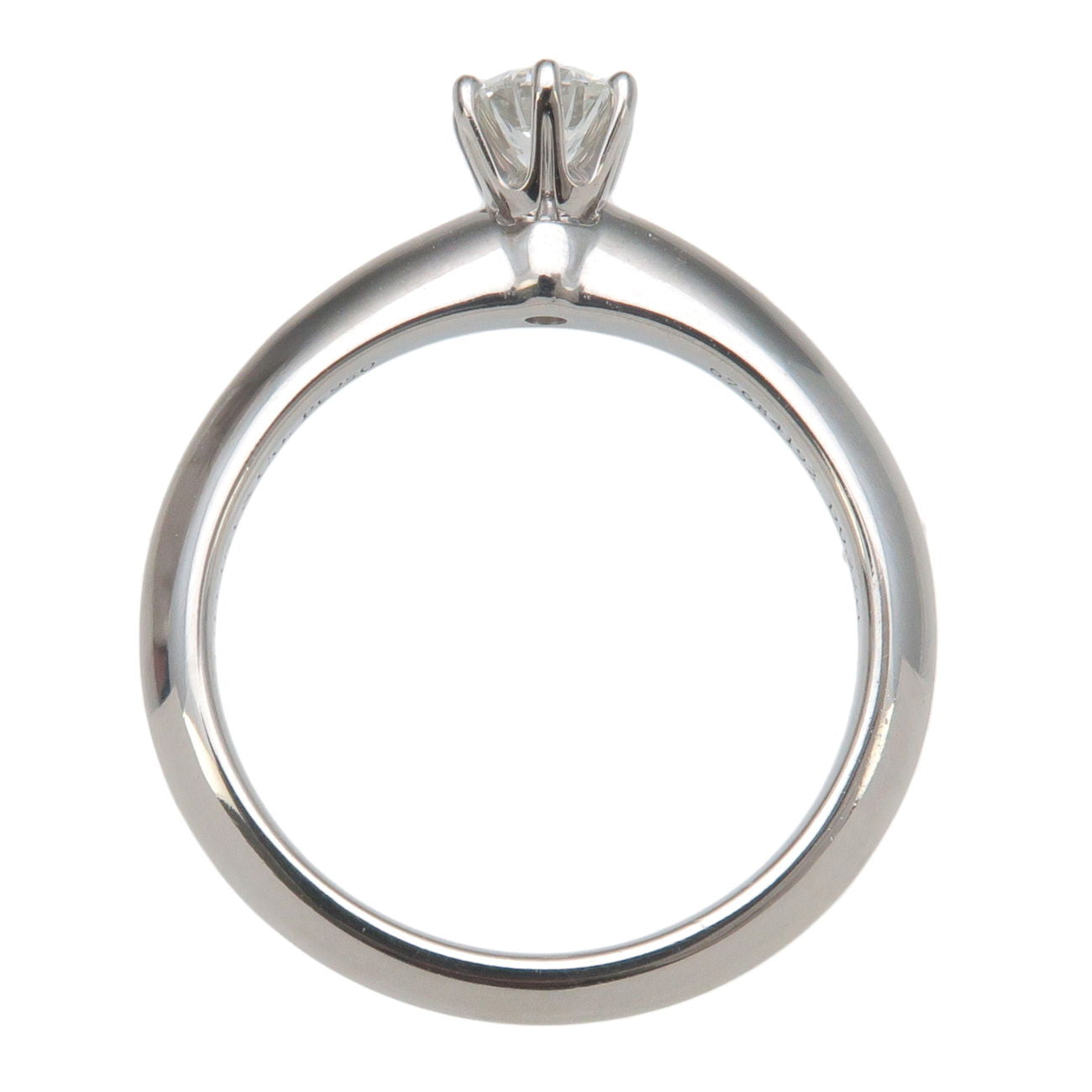 Tiffany&Co. Solitaire 1P Diaond Ring 0.22ct PT950 Platinum US4