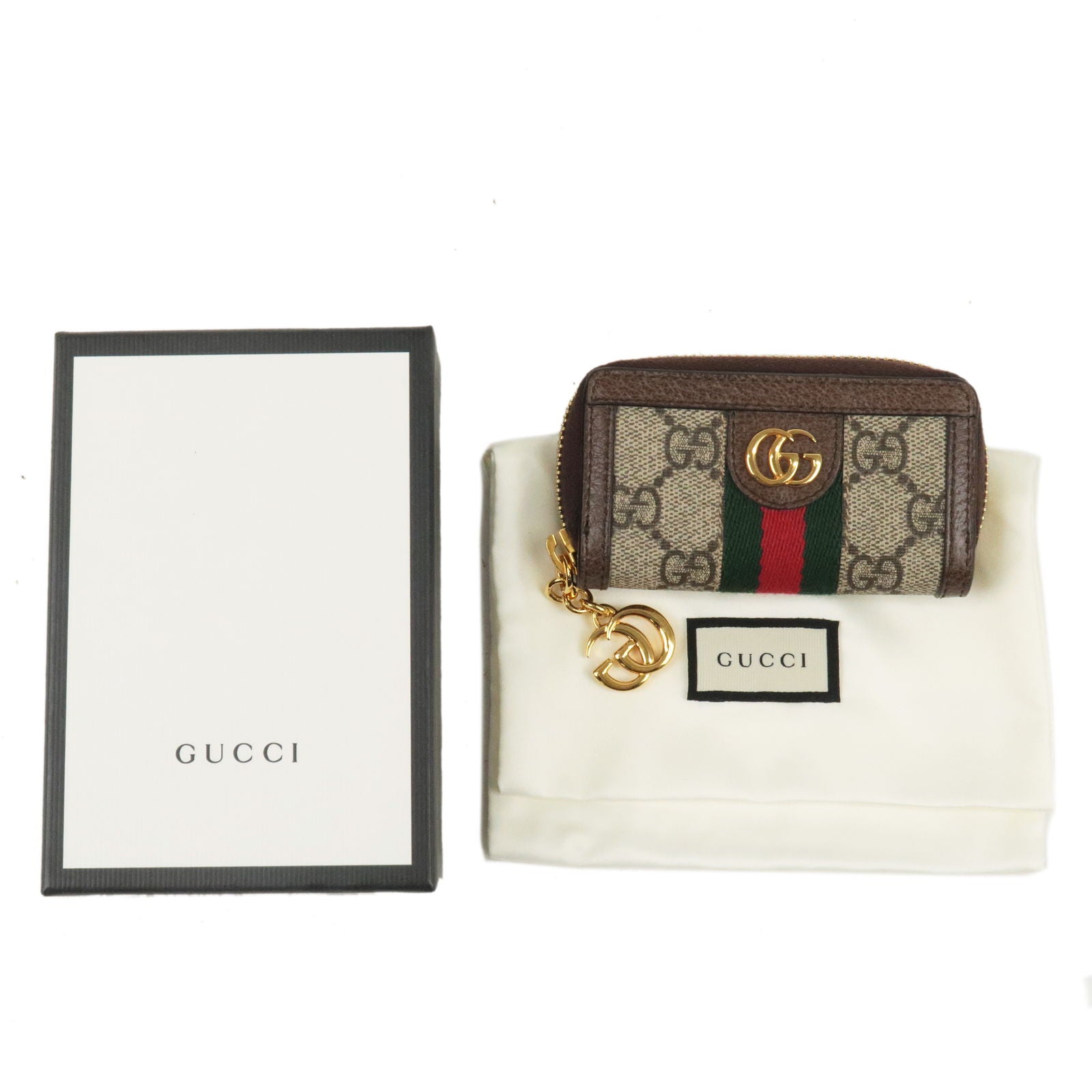 Gucci Ophidia GG Key Case, Beige, GG Canvas