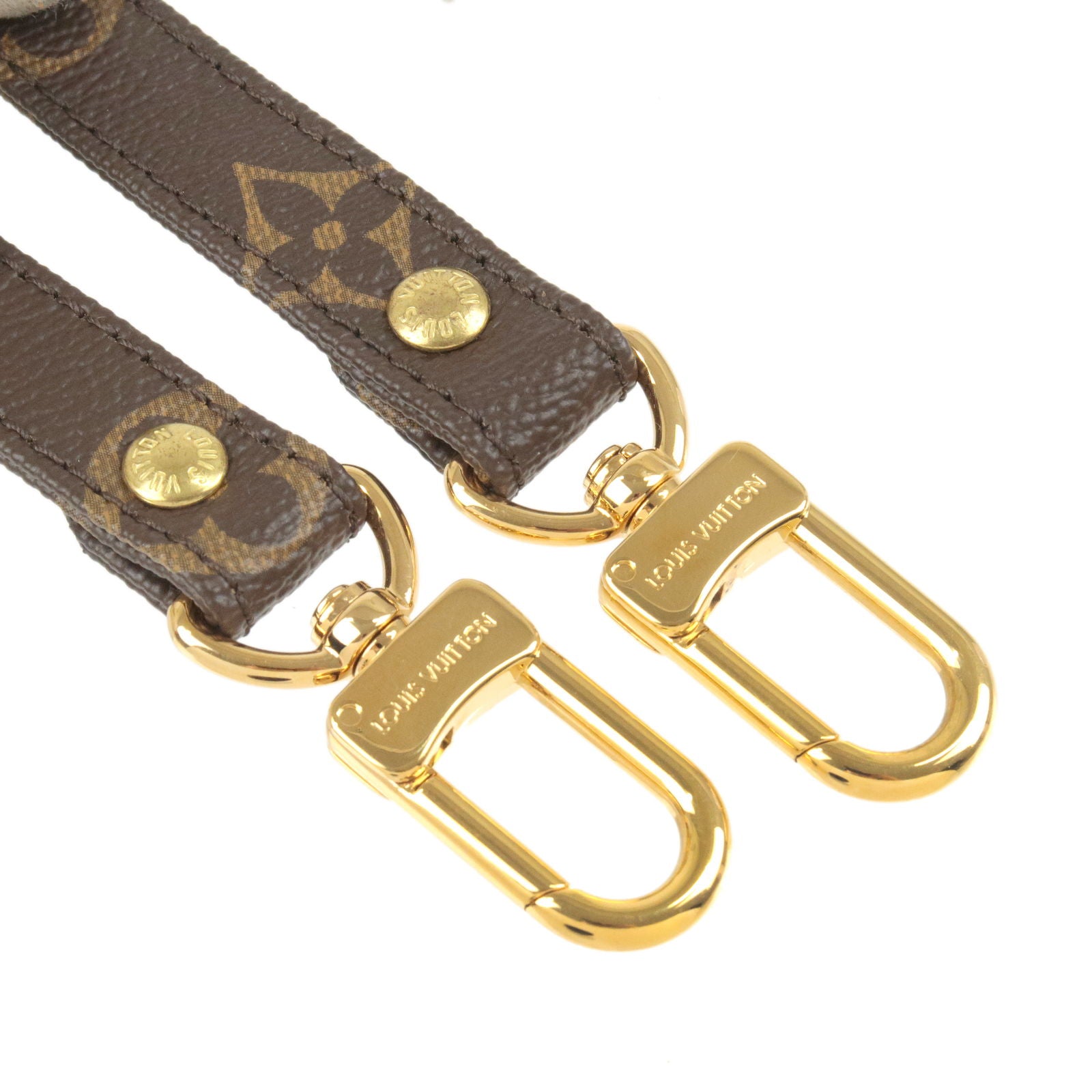 Authentic Louis Vuitton Monogram Adjustable Shoulder Strap Brown J52315  Used LV