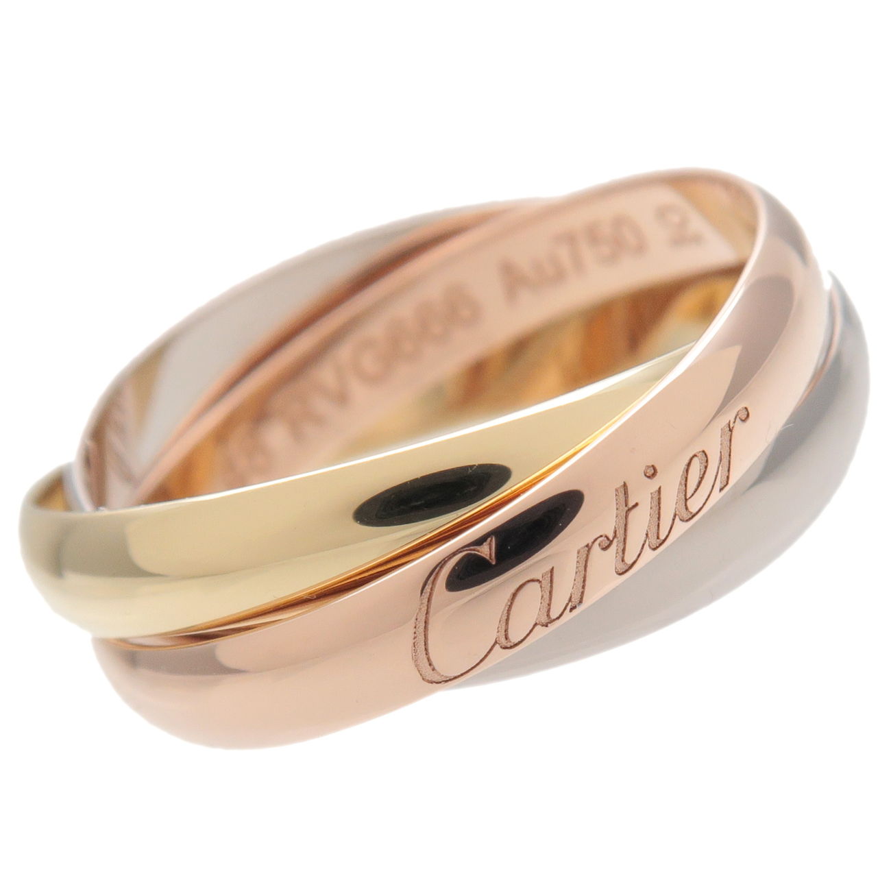 Cartier Trinity Ring SM K18 750YG/WG/PG Gold #48 US4.5 EU48 HK9.5