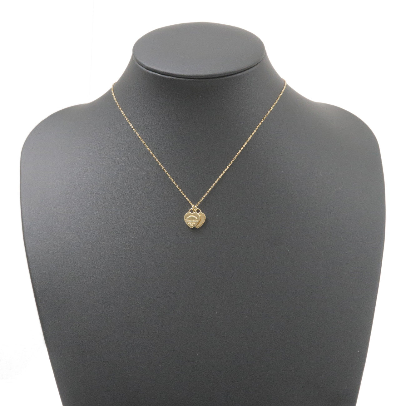 Tiffany&Co. Return to Tiffany Mini Double Heart Necklace K18YG