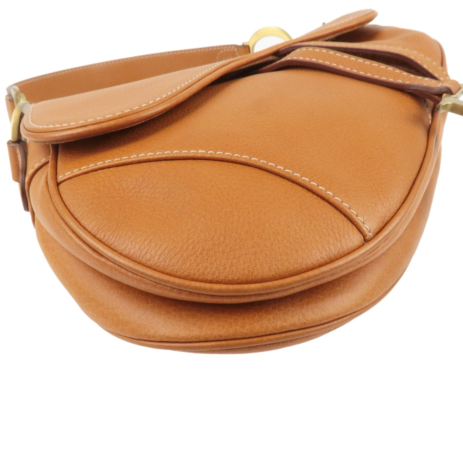 Christian Dior ブラウンレザーバッグ Dior Brown Leather Limited Edition Saddle Bag ○ Labellov